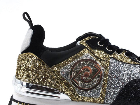 LIU JO Maxi Wonder 1 Sneaker Glitter - Sandrini Calzature e Abbigliamento