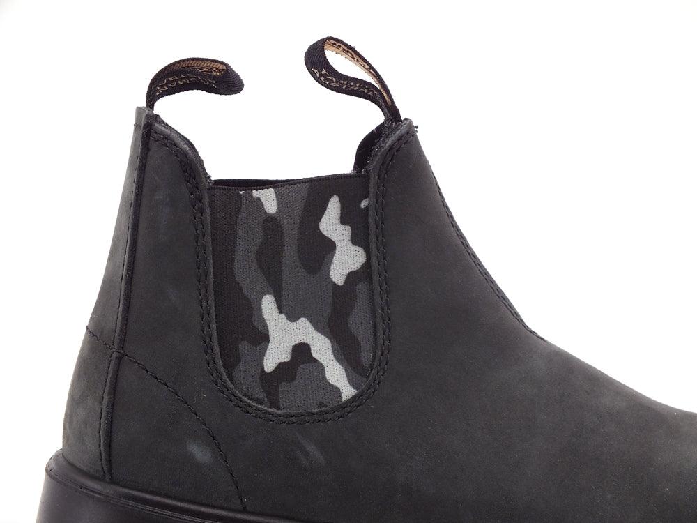 BLUNDSTONE Ankle boot Rustic Black Camouflage elastic straps 1994