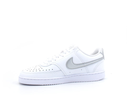 NIKE Court Vision Low Sneaker Wmns White Metal Silver CD5434-111
