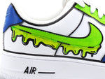 Load image into Gallery viewer, CUSTOM / Nike Air Force 1 Sneaker AF1 Women Fluo Green Blue

