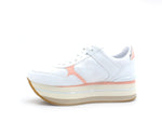 Load image into Gallery viewer, GUESS Sneaker Platform Loghi Printed White Peach FL5HIDELE12