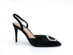 Load image into Gallery viewer, STEVE MADDEN Lucent Sandalo Tacco Punta Satin Black LUCE02S1
