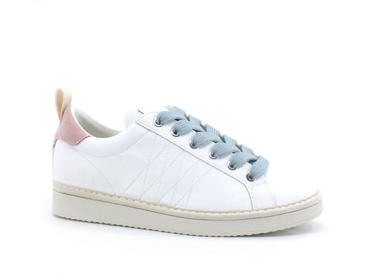 PAN CHIC Sneaker Pelle Neoprene White Neon Pink P01W2200100175 - Sandrini Calzature e Abbigliamento