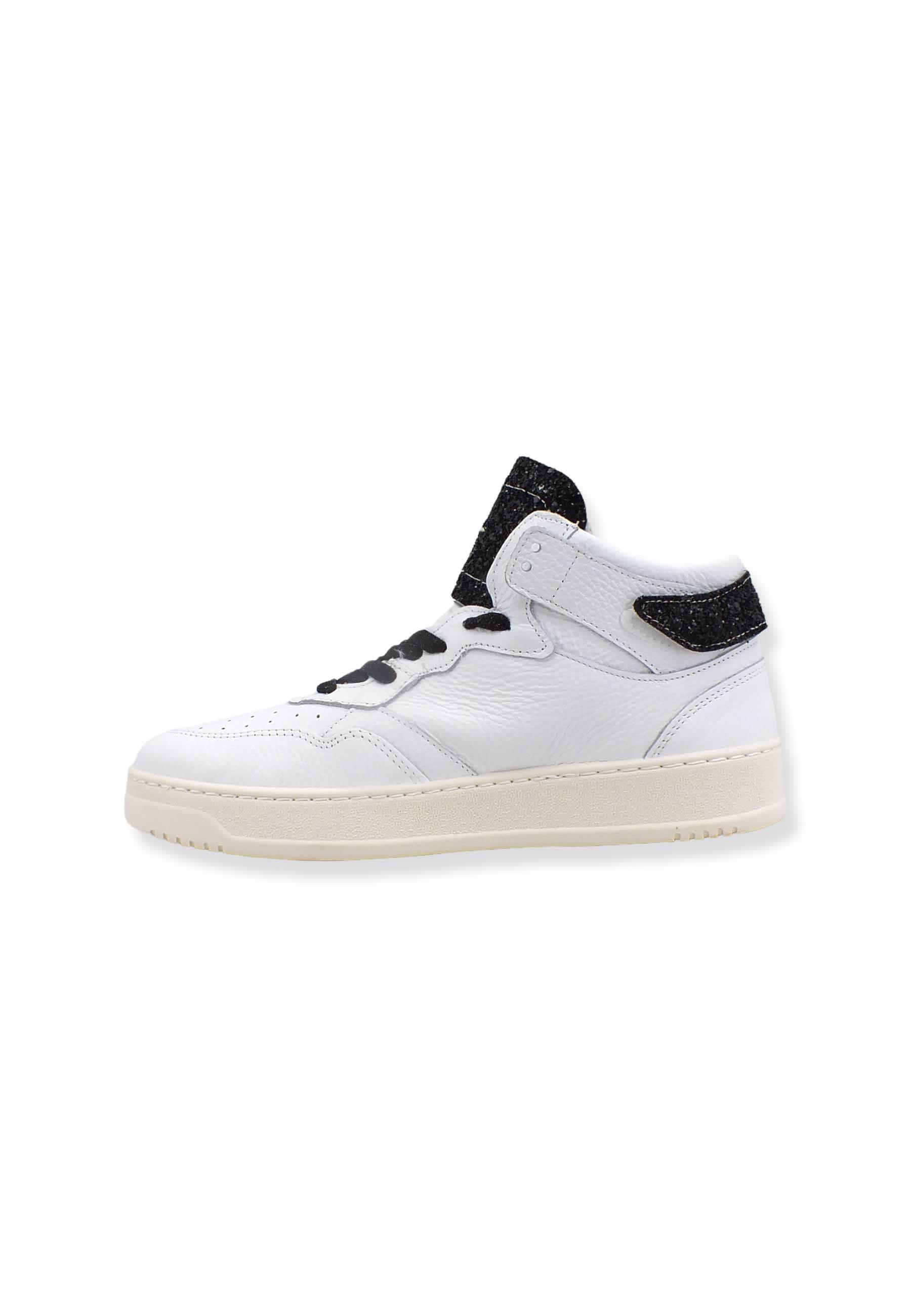 4LINE Fourline Sneaker Donna Mid Max Bianco Nocciola X50 - Sandrini Calzature e Abbigliamento