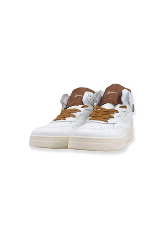 4LINE Fourline Sneaker Mid Max Bianco Nocciola X41 - Sandrini Calzature e Abbigliamento