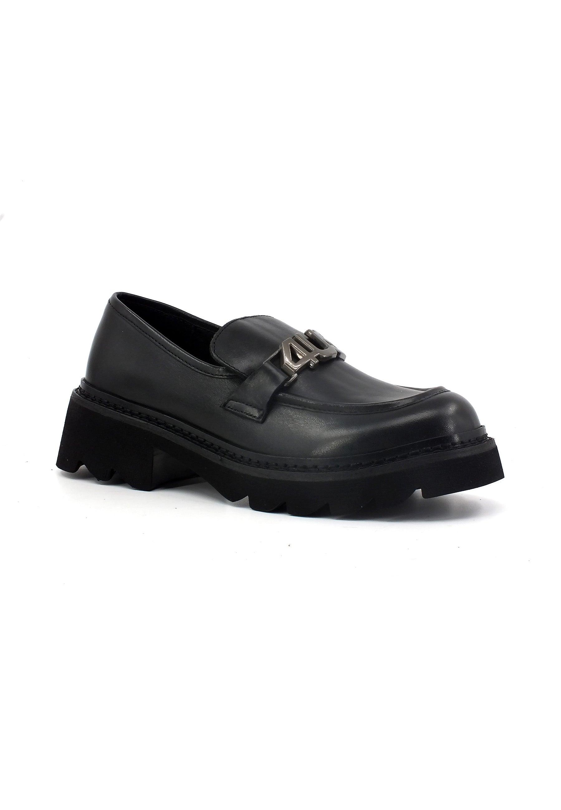 4US PACIOTTI Mocassino Donna Nero STREETE-002 - Sandrini Calzature e Abbigliamento