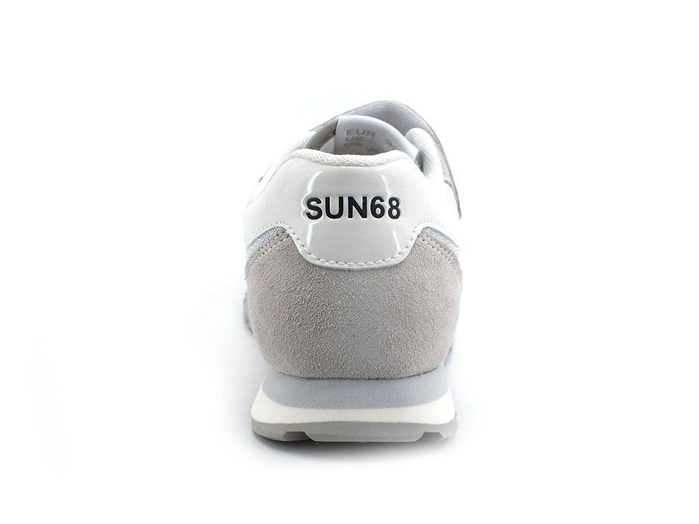 SUN68 Girl's Ally Glitter Mesh Sneaker Bambino Silver Bianco Z32403