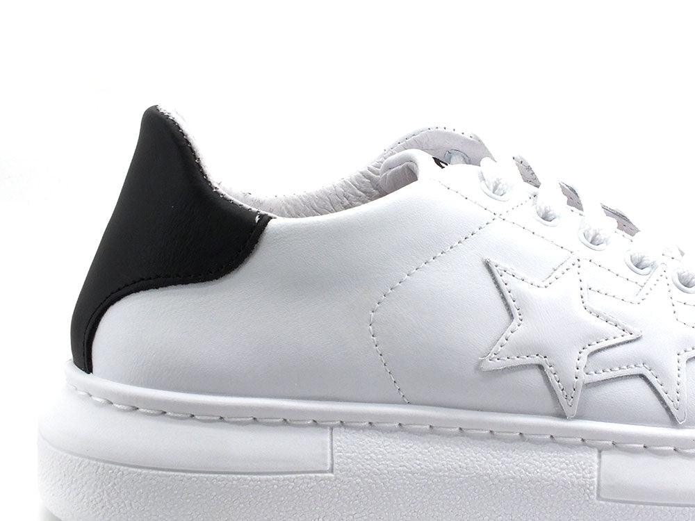 2STAR Sneaker Princess Retro White Black 2SD2879 - Sandrini Calzature e Abbigliamento