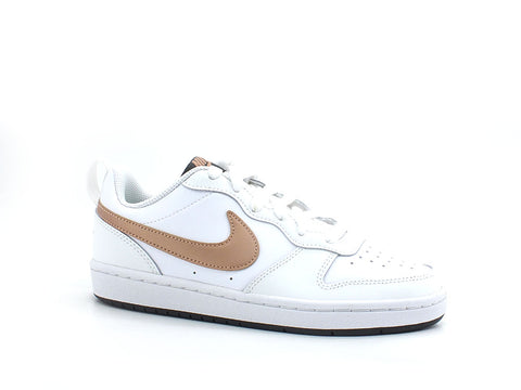 NIKE Court Borough Low 2 GS Sneaker White Red Bronze BQ5448-116