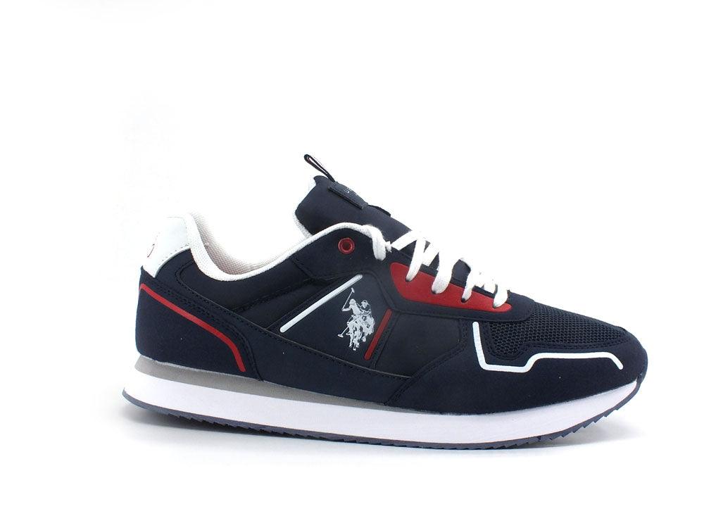 U.S. POLO ASSN. Sneaker Logo Eco Suede Blu Medievale - Sandrini Calzature e Abbigliamento