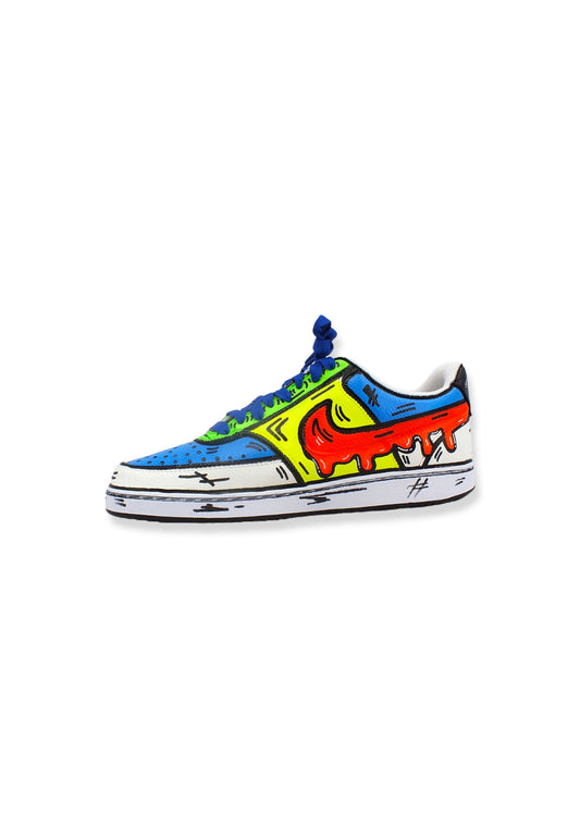CUSTOM / NIKE Court Vision Low Sneaker Comics Multicolor DH2987-100