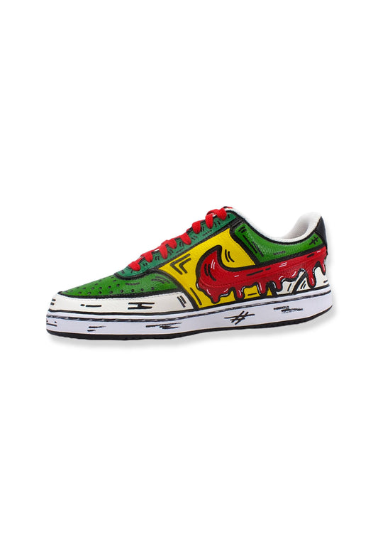 CUSTOM / NIKE Court Vision Low Sneaker Comics Red Multicolor DH2987-100