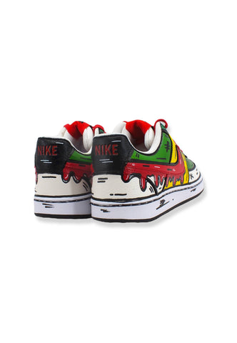CUSTOM / NIKE Court Vision Low Sneaker Comics Red Multicolor DH2987-100