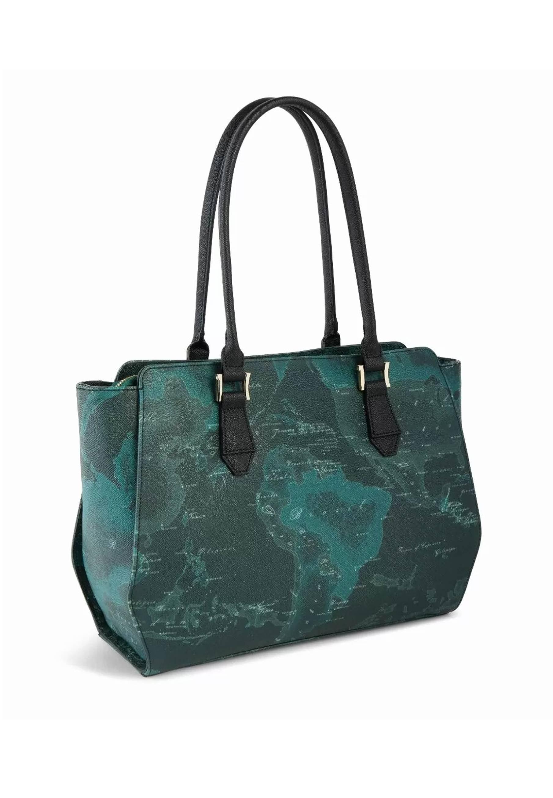 ALVIERO MARTINI 1° CLASSE Borsa Geo Abete Shopping Verde Bottiglia GT74-9761 - Sandrini Calzature e Abbigliamento