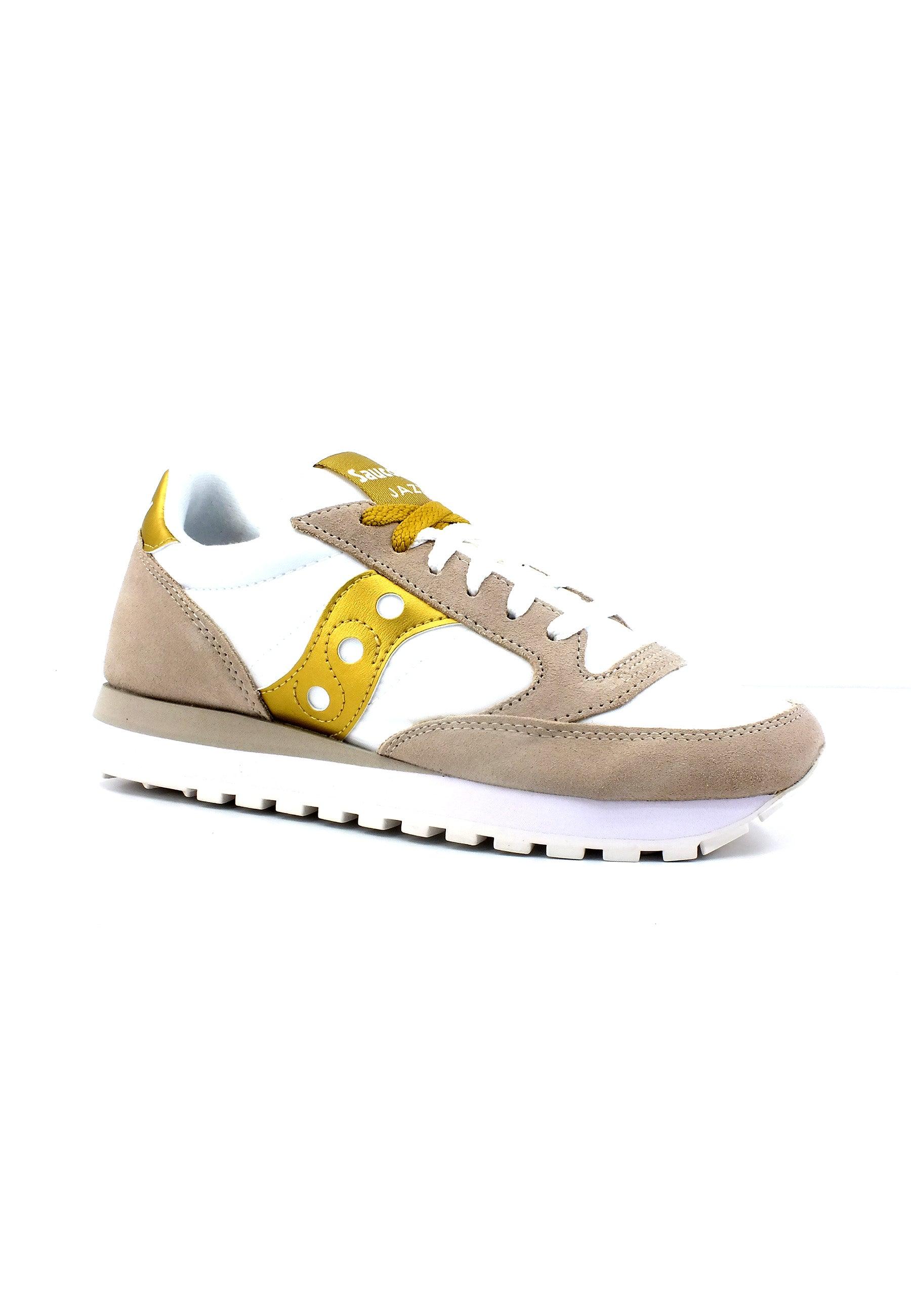 SAUCONY Jazz Original Sneaker Donna White Gold S1044-611 - Sandrini Calzature e Abbigliamento