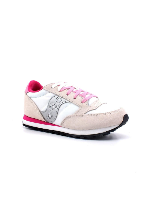 SAUCONY Jazz Original Sneaker Bimbo White Silver Pink SK167024 - Sandrini Calzature e Abbigliamento