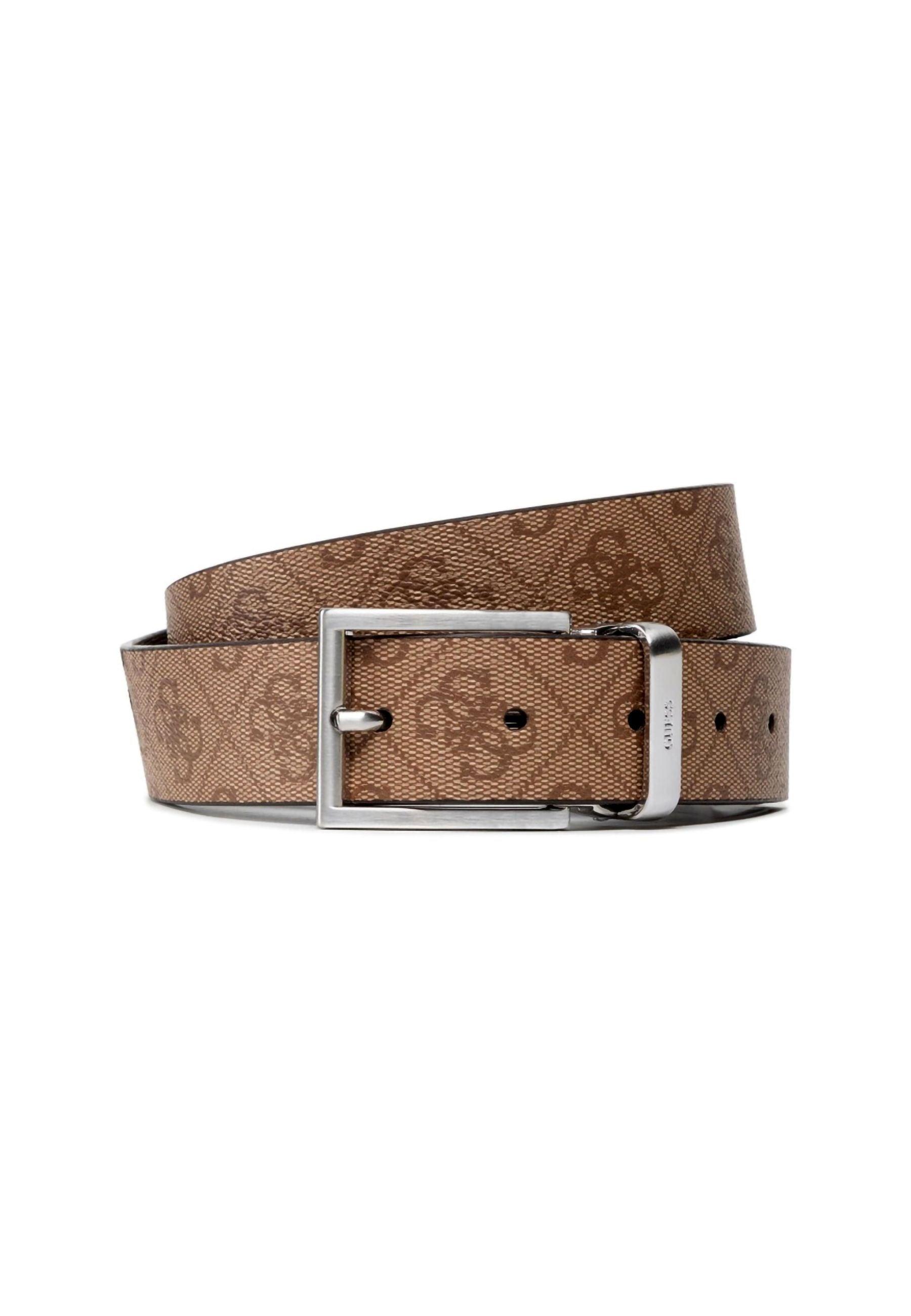 GUESS Cintura Reversibile Uomo Beige Brown BM7541LEA35 - Sandrini Calzature e Abbigliamento