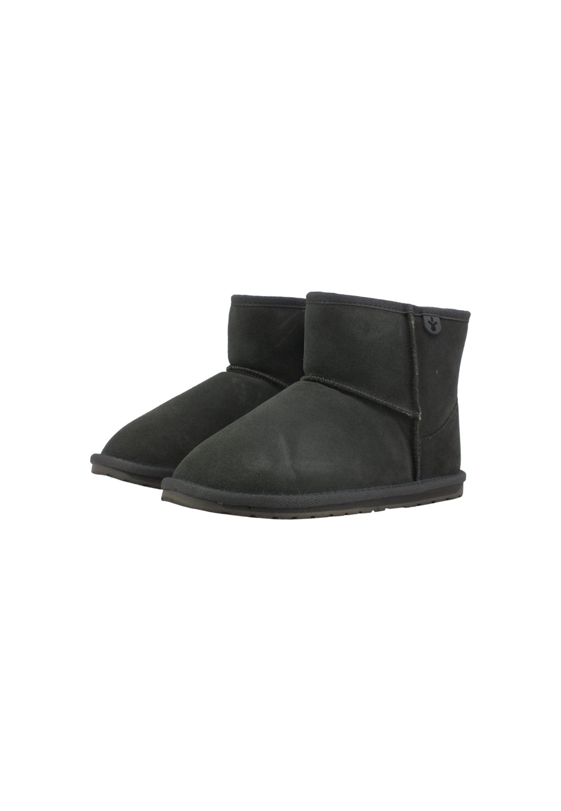 EMU Wallaby Mini Stivaletto Pelo Bimbo Charcoal Grigio K10103 - Sandrini Calzature e Abbigliamento