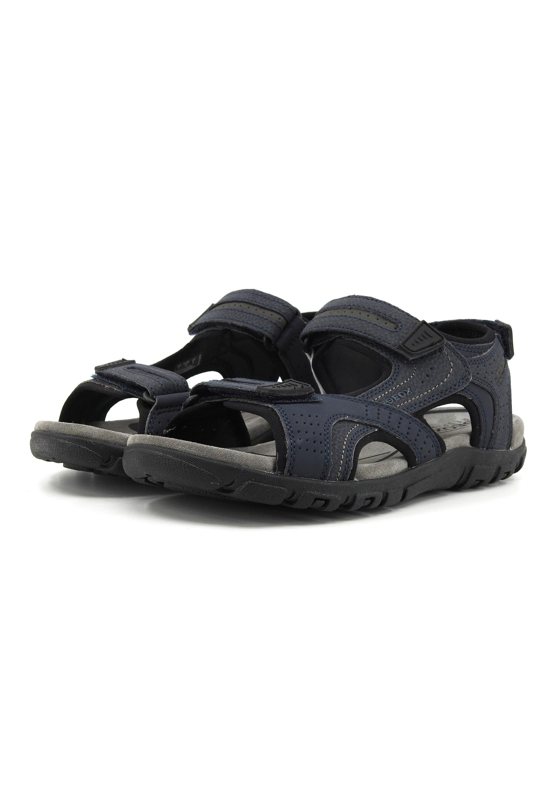 GEOX Strada Sandalo Uomo Navy Dark Grey U8224D0BC50C4422 - Sandrini Calzature e Abbigliamento