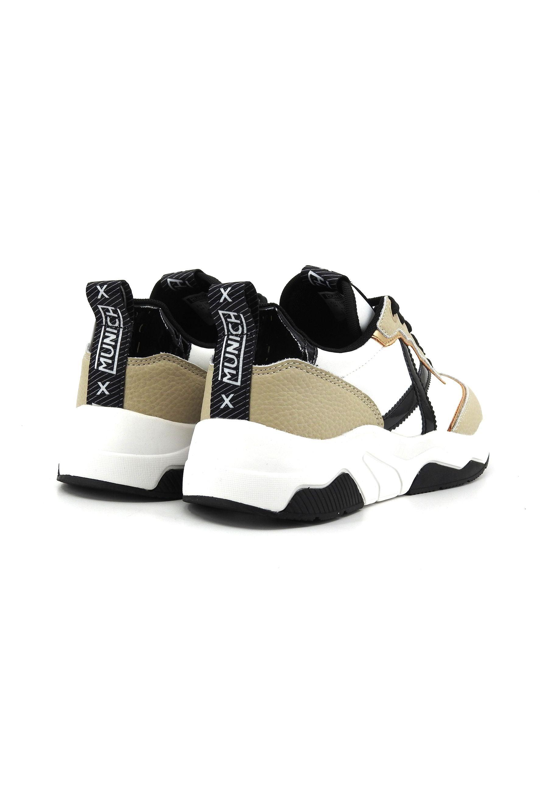 MUNICH Wave 105 Sneaker Donna White Beige Black 8770105 - Sandrini Calzature e Abbigliamento