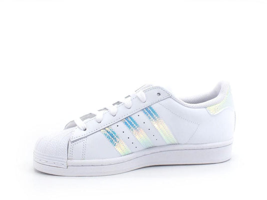 ADIDAS Superstar J Sneaker White Iridescent FV3139 - Sandrini Calzature e Abbigliamento