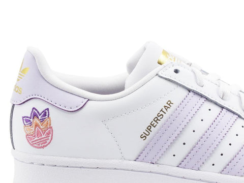 ADIDAS Superstar W Sneaker White Lilla GZ8143 - Sandrini Calzature e Abbigliamento