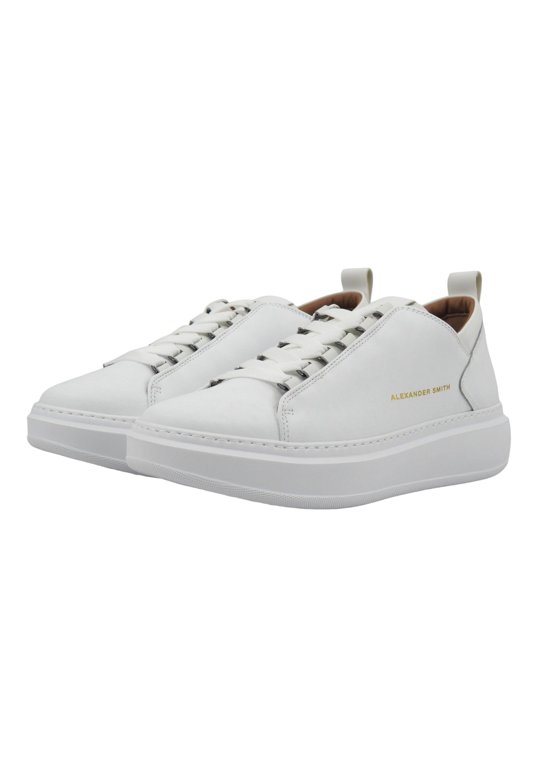ALEXANDER SMITH Wembley Sneaker Uomo Total White WYM2263 - Sandrini Calzature e Abbigliamento