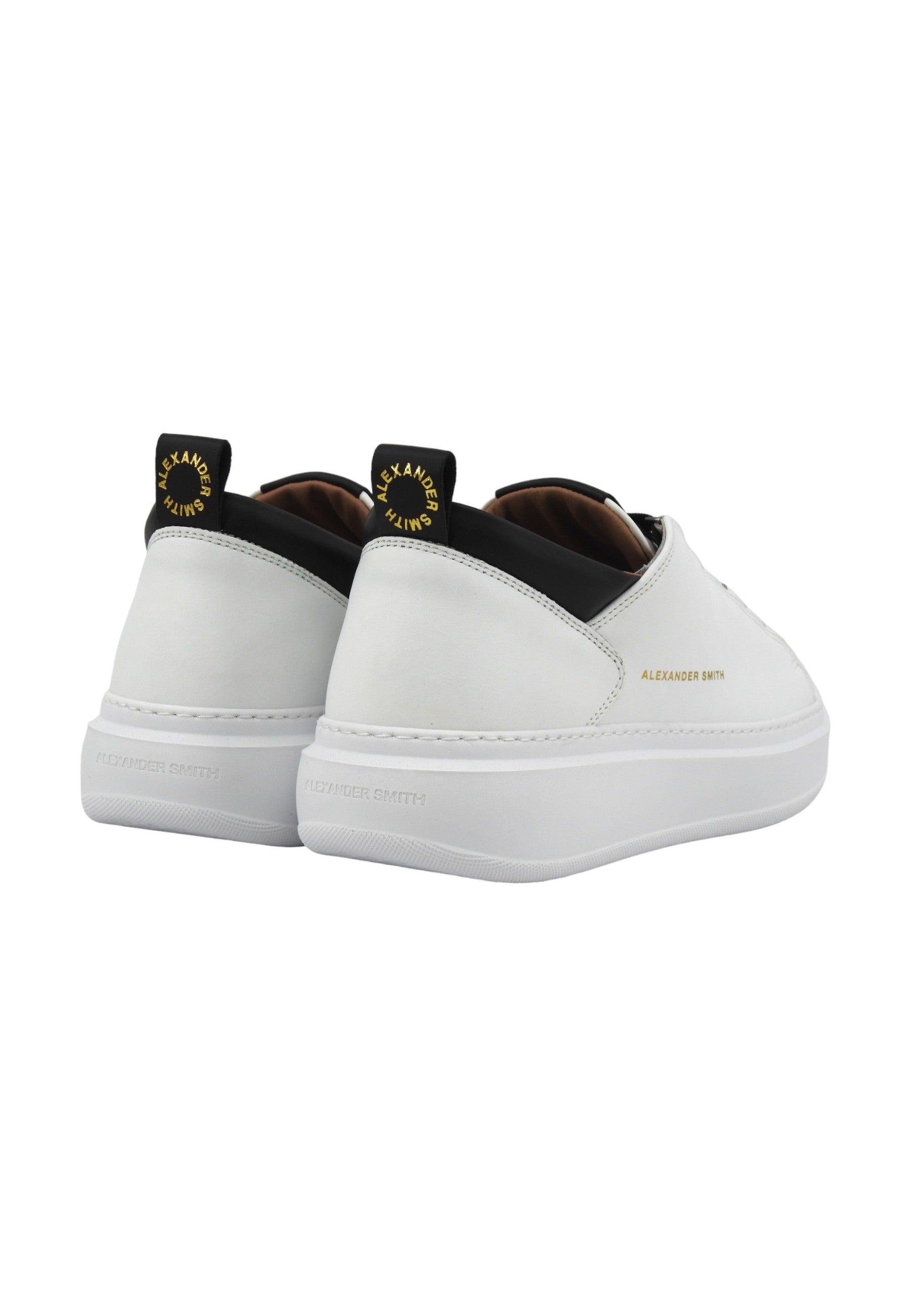 ALEXANDER SMITH Wembley Sneaker Uomo White Black WYM2260 - Sandrini Calzature e Abbigliamento