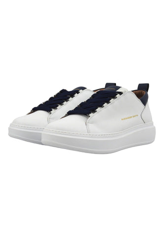 ALEXANDER SMITH Wembley Sneaker Uomo White Blue WYM2260 - Sandrini Calzature e Abbigliamento