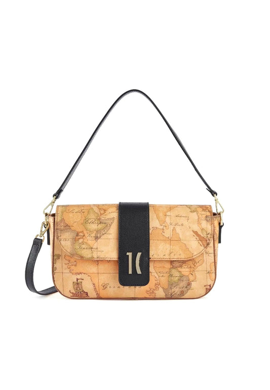 ALVIERO MARTINI 1° CLASSE Baguette Borsa Black Beige GZ07-M611 - Sandrini Calzature e Abbigliamento