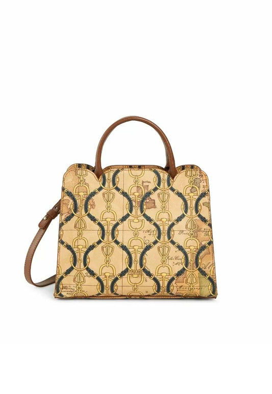 ALVIERO MARTINI 1° CLASSE Borsa a Mano Traccolla Goffrato Castagno GT77-9763 - Sandrini Calzature e Abbigliamento