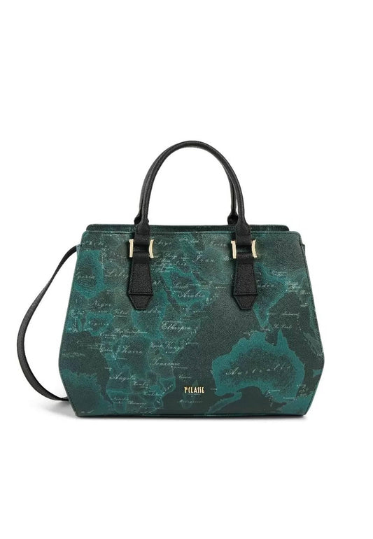 ALVIERO MARTINI 1° CLASSE Borsa Geo Abete Shopping Verde Bottiglia GT72-9761 - Sandrini Calzature e Abbigliamento