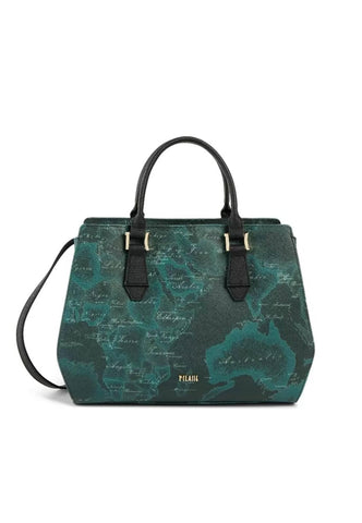 ALVIERO MARTINI 1° CLASSE Borsa Geo Abete Shopping Verde Bottiglia GT72-9761 - Sandrini Calzature e Abbigliamento