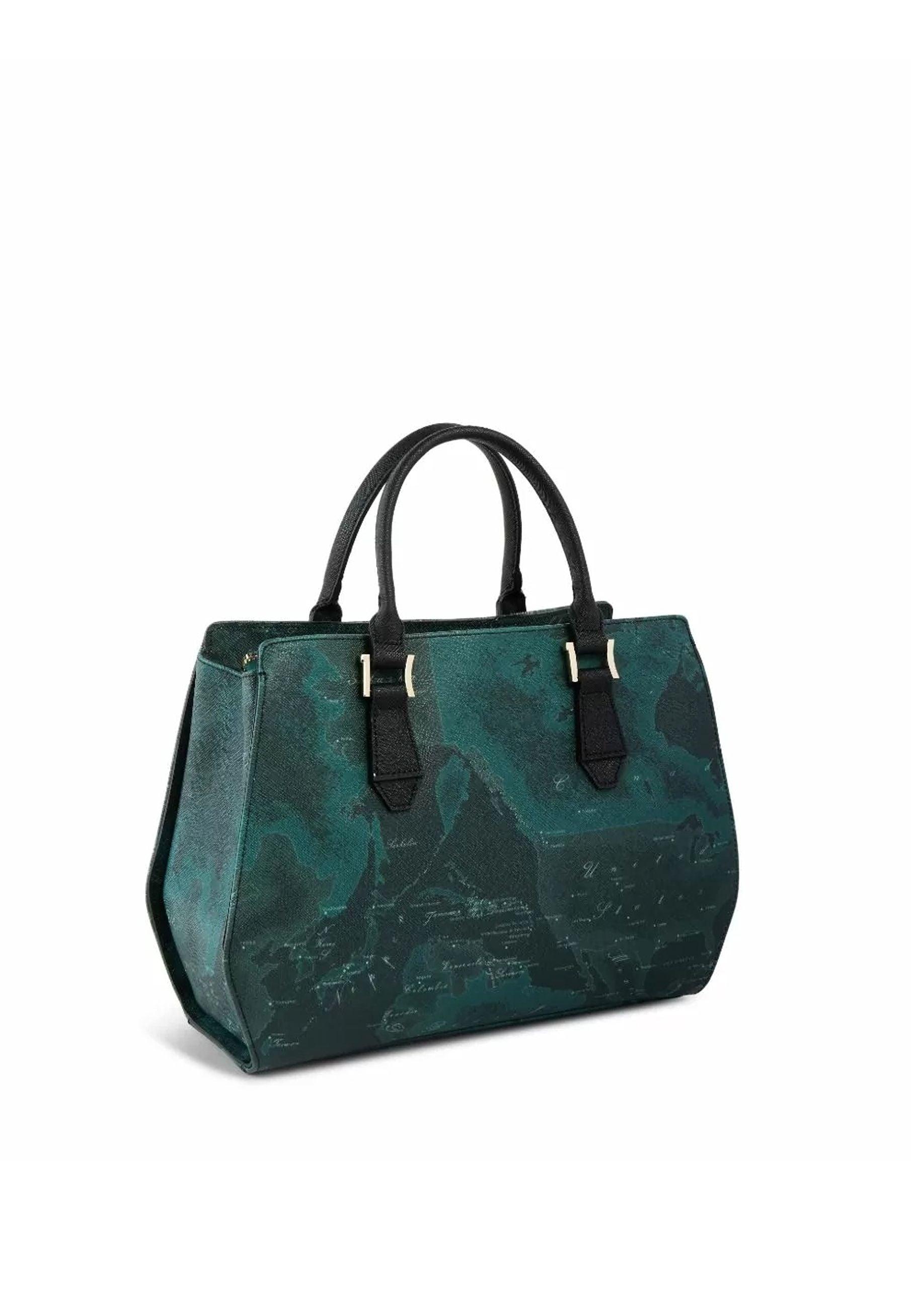 ALVIERO MARTINI 1° CLASSE Borsa Geo Abete Shopping Verde Bottiglia GT72-9761 - Sandrini Calzature e Abbigliamento