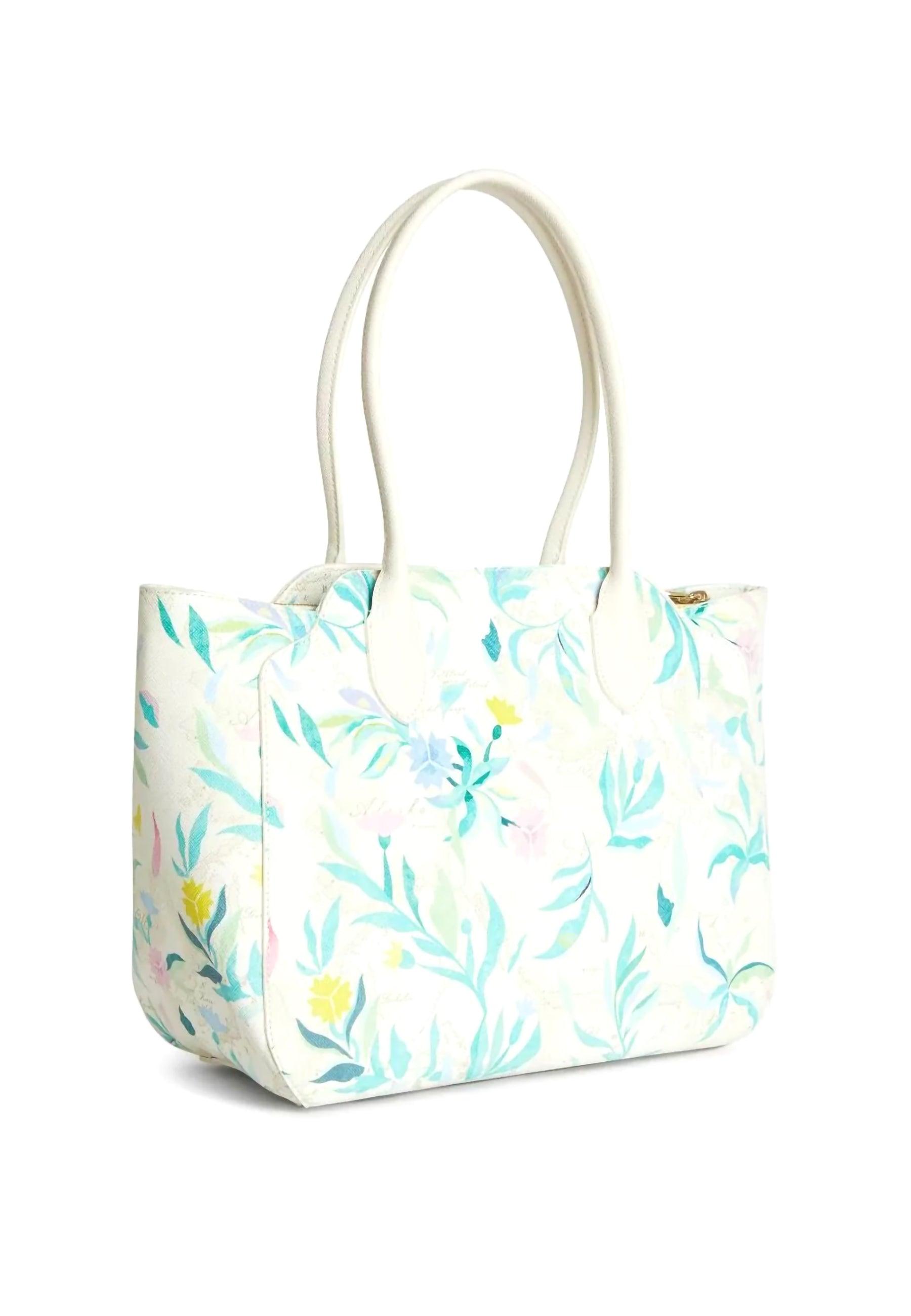 ALVIERO MARTINI 1° CLASSE Borsa Shopping Fiori White GU54-9794 - Sandrini Calzature e Abbigliamento