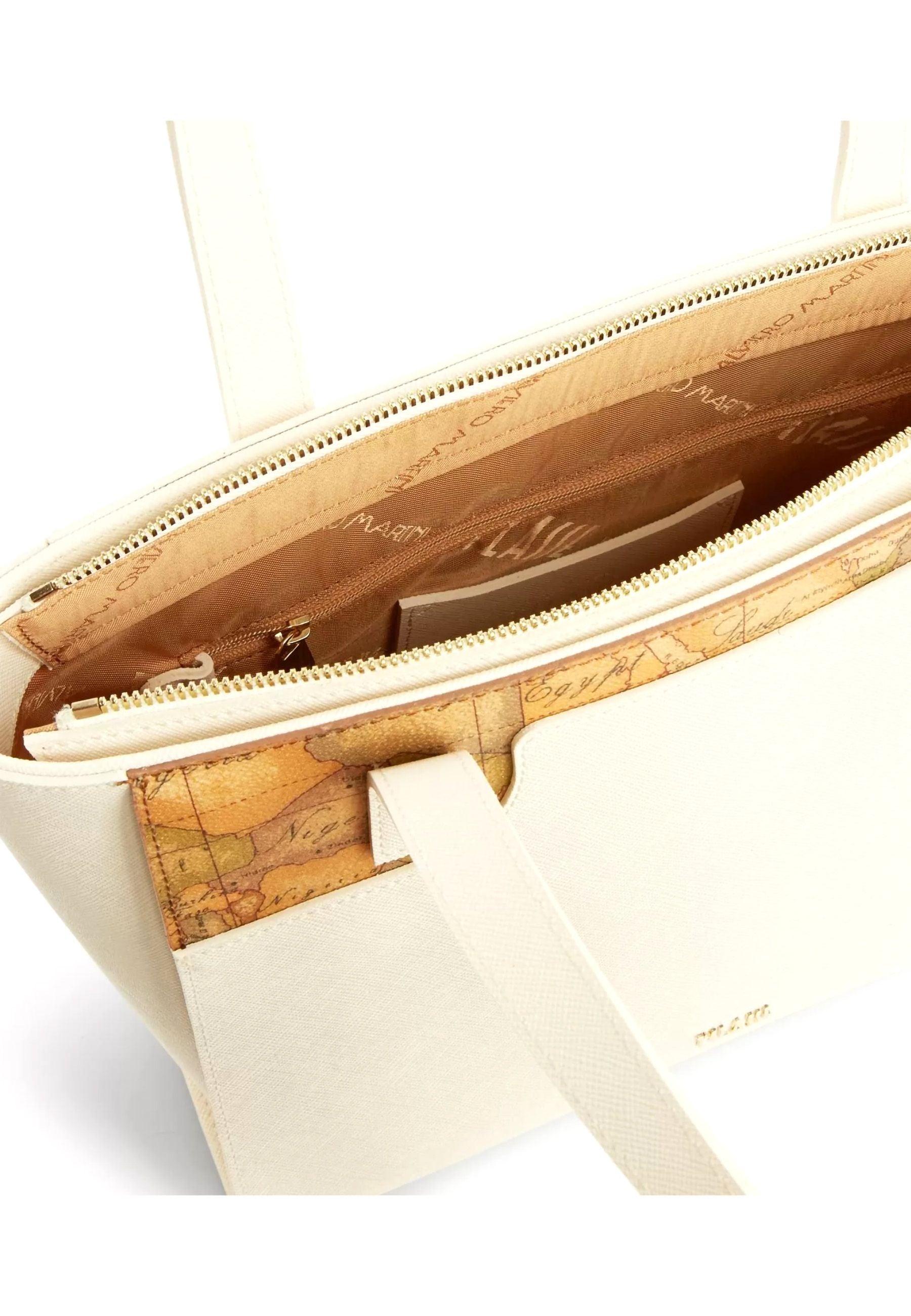 ALVIERO MARTINI 1° CLASSE Borsa Shopping White Cotton GU90-9407 - Sandrini Calzature e Abbigliamento