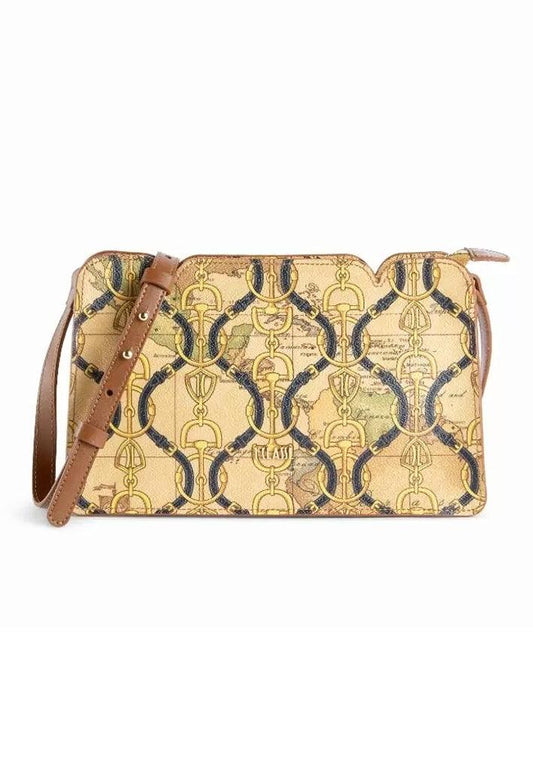 ALVIERO MARTINI 1° CLASSE Borsa Tracolla Geo Rinascimento Goffrato Castagna GT79-9763 - Sandrini Calzature e Abbigliamento