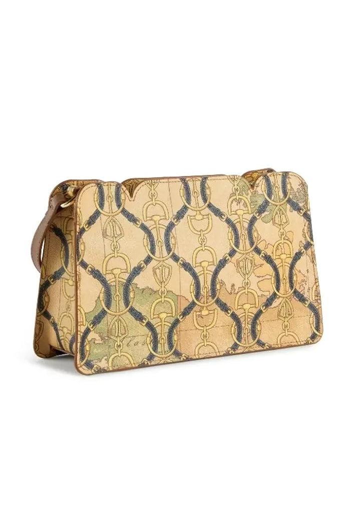 ALVIERO MARTINI 1° CLASSE Borsa Tracolla Geo Rinascimento Goffrato Castagna GT79-9763 - Sandrini Calzature e Abbigliamento