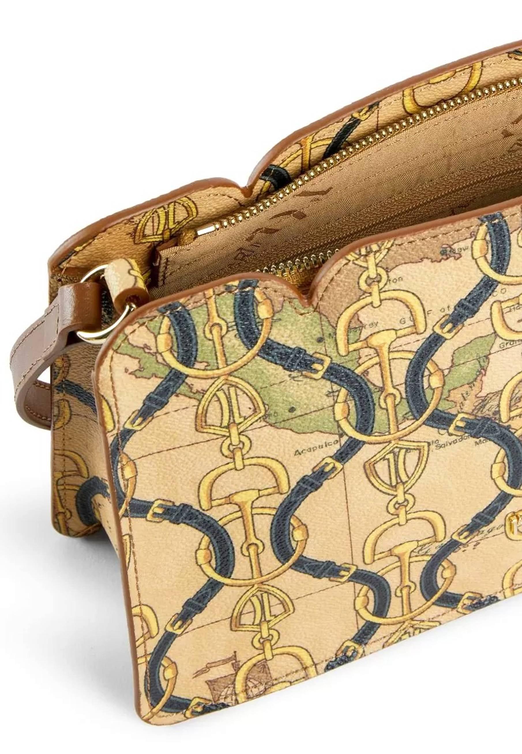 ALVIERO MARTINI 1° CLASSE Borsa Tracolla Geo Rinascimento Goffrato Castagna GT79-9763 - Sandrini Calzature e Abbigliamento