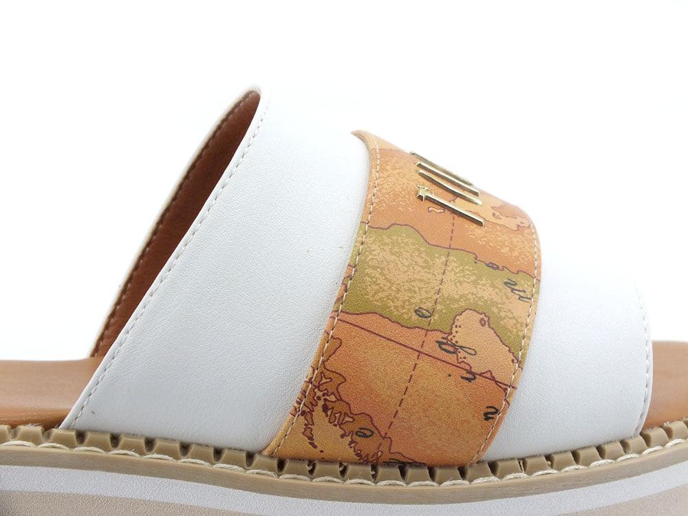 ALVIERO MARTINI 1° CLASSE Ciabatta Fascia Geo White Beige N1173-0326 - Sandrini Calzature e Abbigliamento