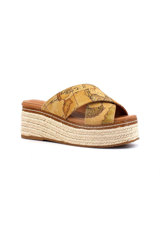 ALVIERO MARTINI 1° CLASSE Ciabatta Zeppa Donna Geo Natural Z0508-9391 - Sandrini Calzature e Abbigliamento