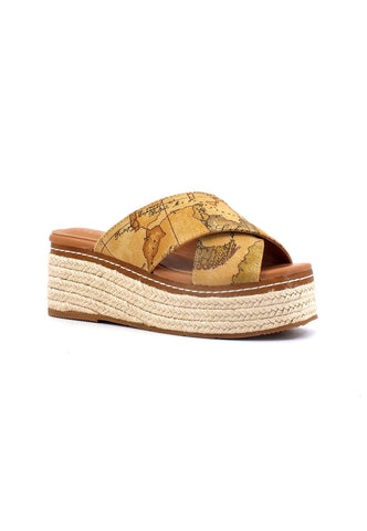 ALVIERO MARTINI 1° CLASSE Ciabatta Zeppa Donna Geo Natural Z0508-9391 - Sandrini Calzature e Abbigliamento