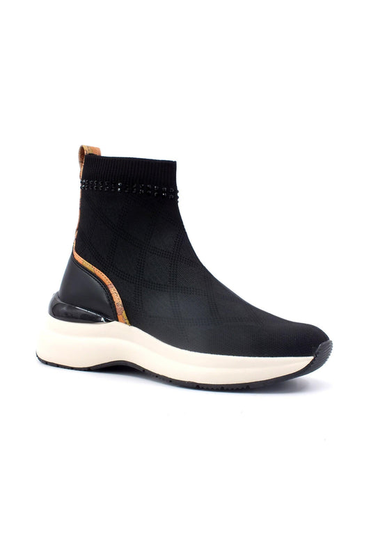 ALVIERO MARTINI 1° CLASSE Elastic Sock Sneaker Donna Black Geo Beige N1688-0308 - Sandrini Calzature e Abbigliamento