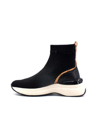 ALVIERO MARTINI 1° CLASSE Elastic Sock Sneaker Donna Black Geo Beige N1688-0308 - Sandrini Calzature e Abbigliamento