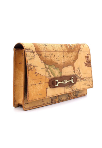 ALVIERO MARTINI 1° CLASSE Pochette Geo Chestnut PH53-G611 - Sandrini Calzature e Abbigliamento