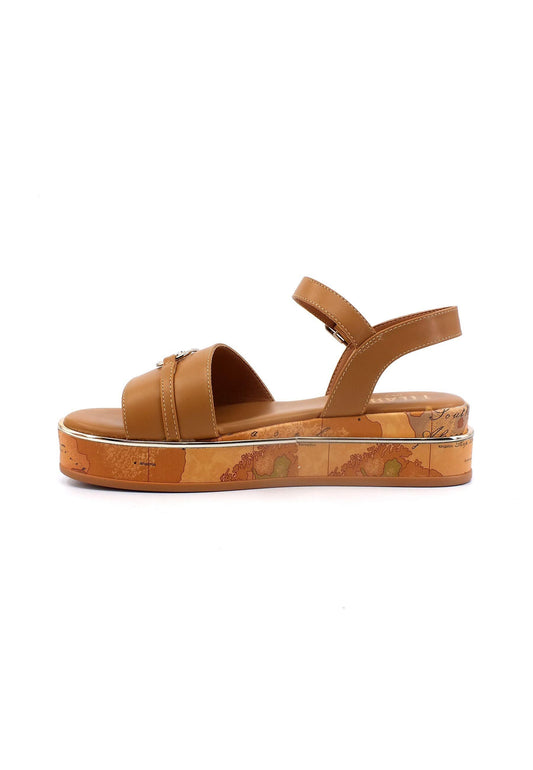 ALVIERO MARTINI 1° CLASSE Sandalo Platform Geo Donna Leather Cuoio N1539-0326 - Sandrini Calzature e Abbigliamento