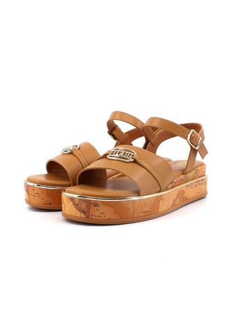 ALVIERO MARTINI 1° CLASSE Sandalo Platform Geo Donna Leather Cuoio N1539-0326 - Sandrini Calzature e Abbigliamento