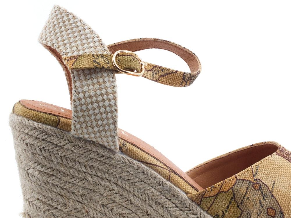 ALVIERO MARTINI 1° CLASSE Sandalo Zeppa Geo Natural Beige Z0202-9392 - Sandrini Calzature e Abbigliamento