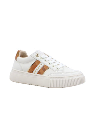 ALVIERO MARTINI 1° CLASSE Sneaker Borchie Donna White Beige Geo N1512-0289 - Sandrini Calzature e Abbigliamento