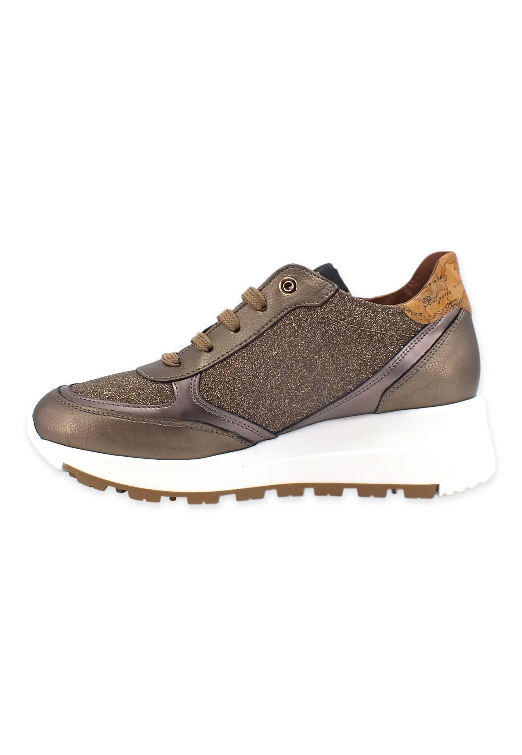 ALVIERO MARTINI 1° CLASSE Sneaker Glitter Donna Bronze Geo N1358-1488 - Sandrini Calzature e Abbigliamento